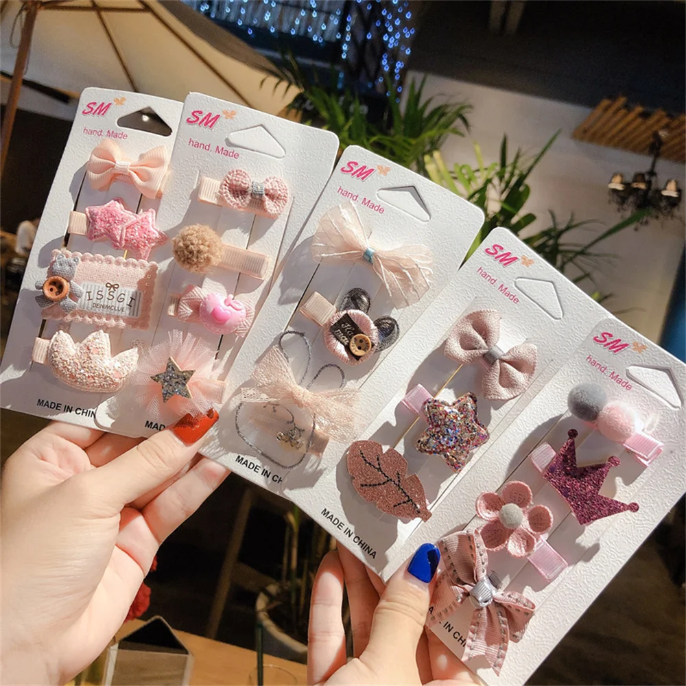 Top Trends: New 3 / 4pcs / Lot Children Kids Hair Accessories Lovely Star Hair Clip Cute Animal Hair Clips For Girls Kids Barrettes Hairpins Shoppable Styles