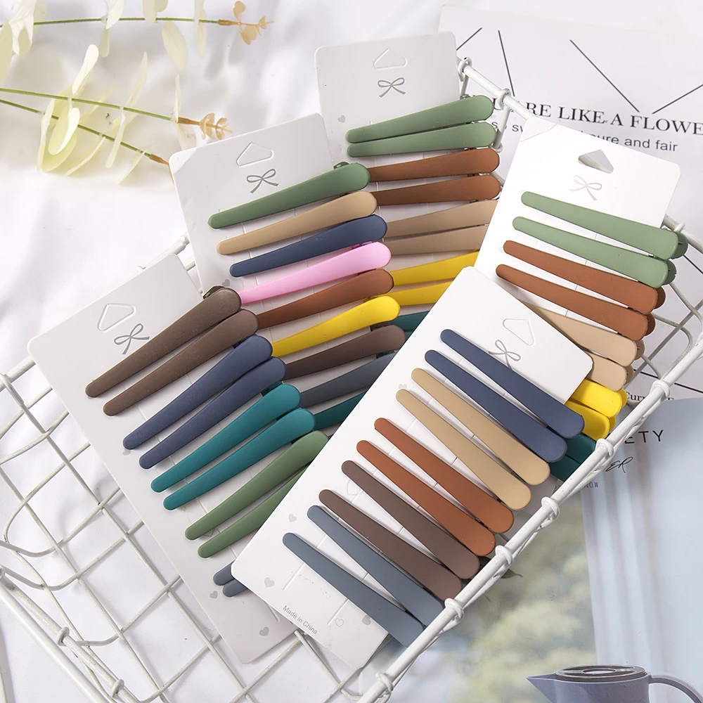 Top Trends: 10pcs / Set New Women Girls Colorful Plastic Long Hairpins Wash Face Bangs Simple Hair Clips Barrettes Fashion Hair Accessories Shoppable Styles