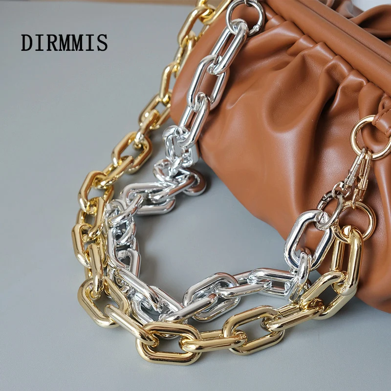 Top Trends: New Fashion Woman Bag Accessory Detachable Parts Replacement Chain Solid Gold Silver Acrylic Strap Women Shoulder Handle Chain Shoppable Styles