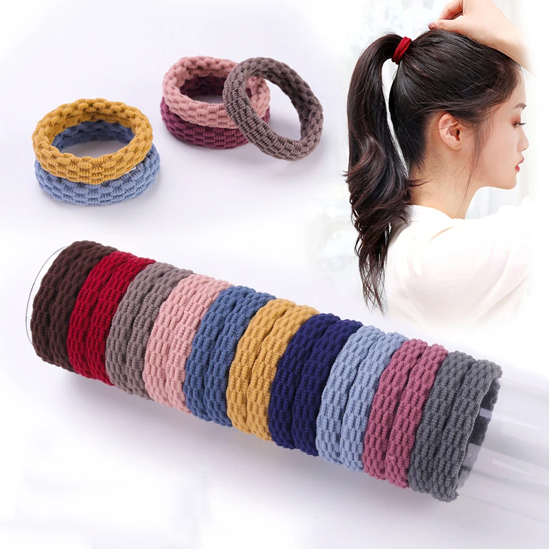 Top Trends: 10PCS Women Girls Simple Basic Elastic Hair Bands Ties Scrunchie Ponytail Holder Rubber Bands Fashion Headband Hair Accessories Shoppable Styles