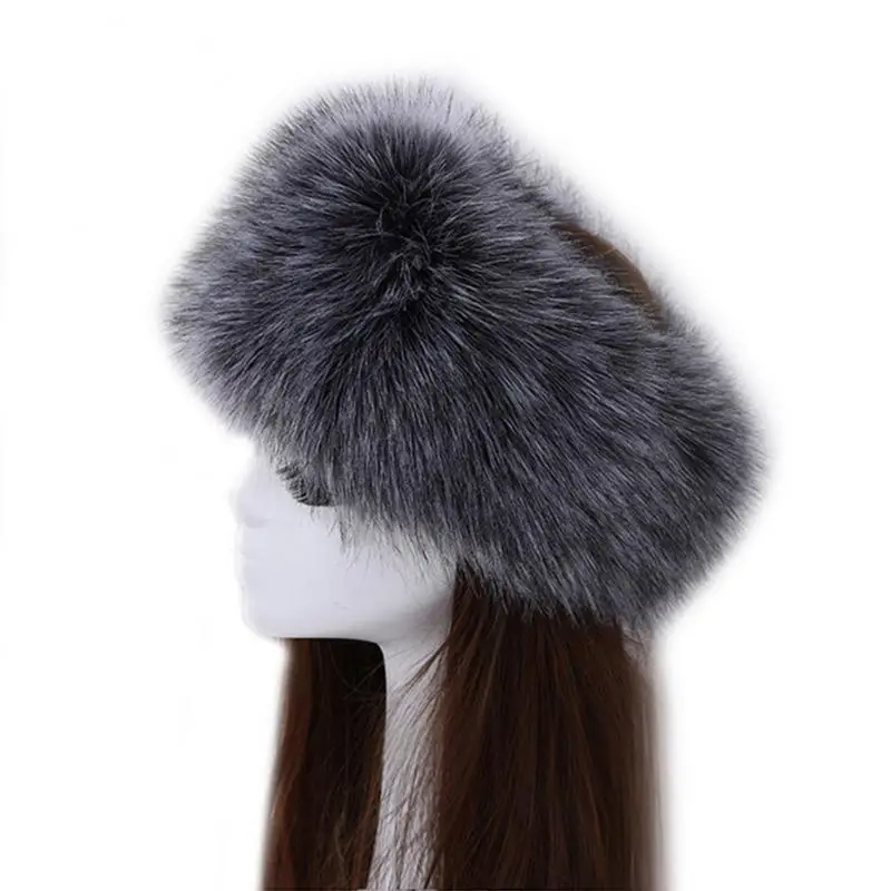 Top Trends: Winter Thick Fake Fur Circle Russian Hat Fluffy Headband Female Fur Headband Furry Headband Wide Headdress Ski Hat Accessories Shoppable Styles