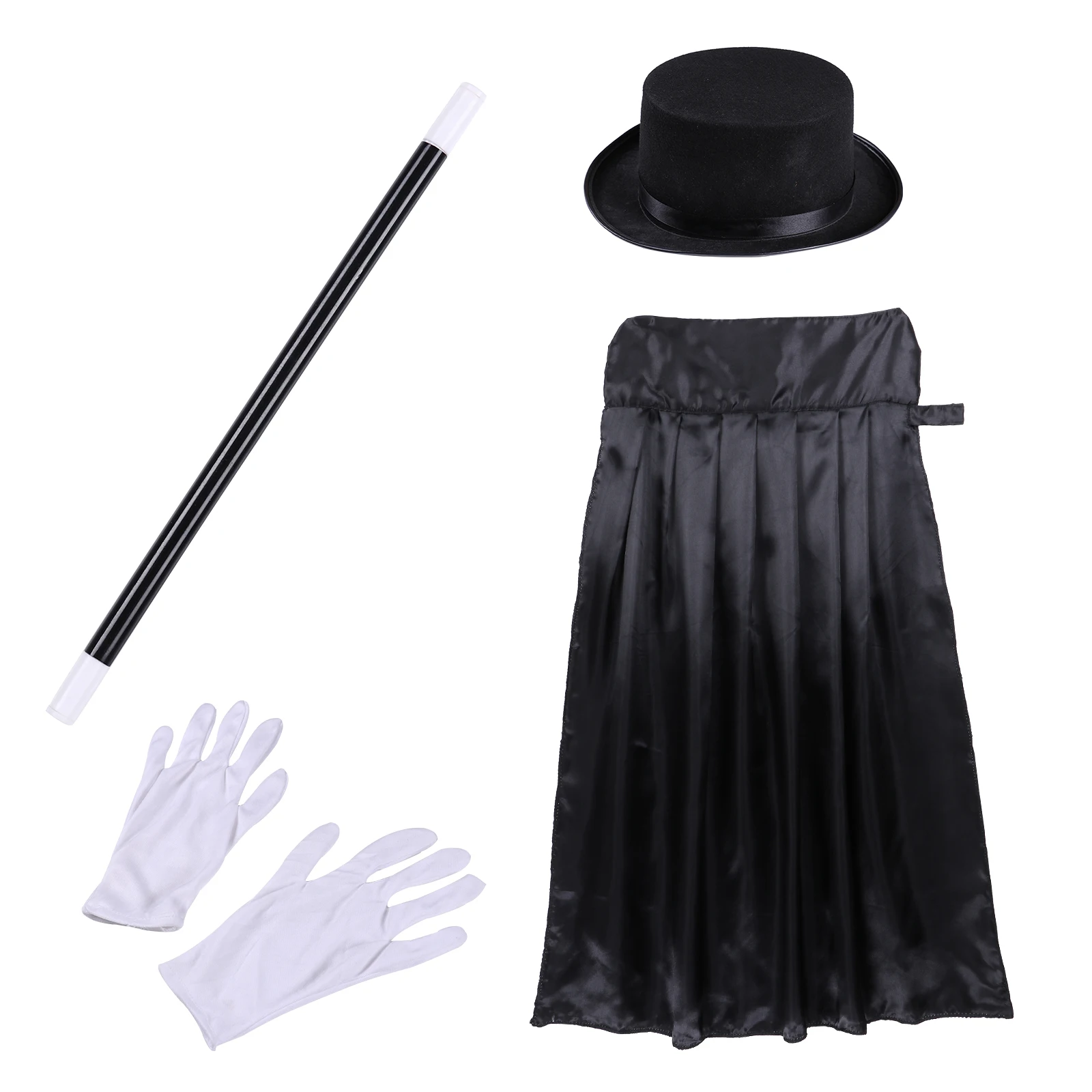 Top Trends: Magician Costume For Kids Kiddie Dress Up Top Hat Cape Magic Wand Gloves Halloween Magician Role Play Stage Performence Outfit Shoppable Styles