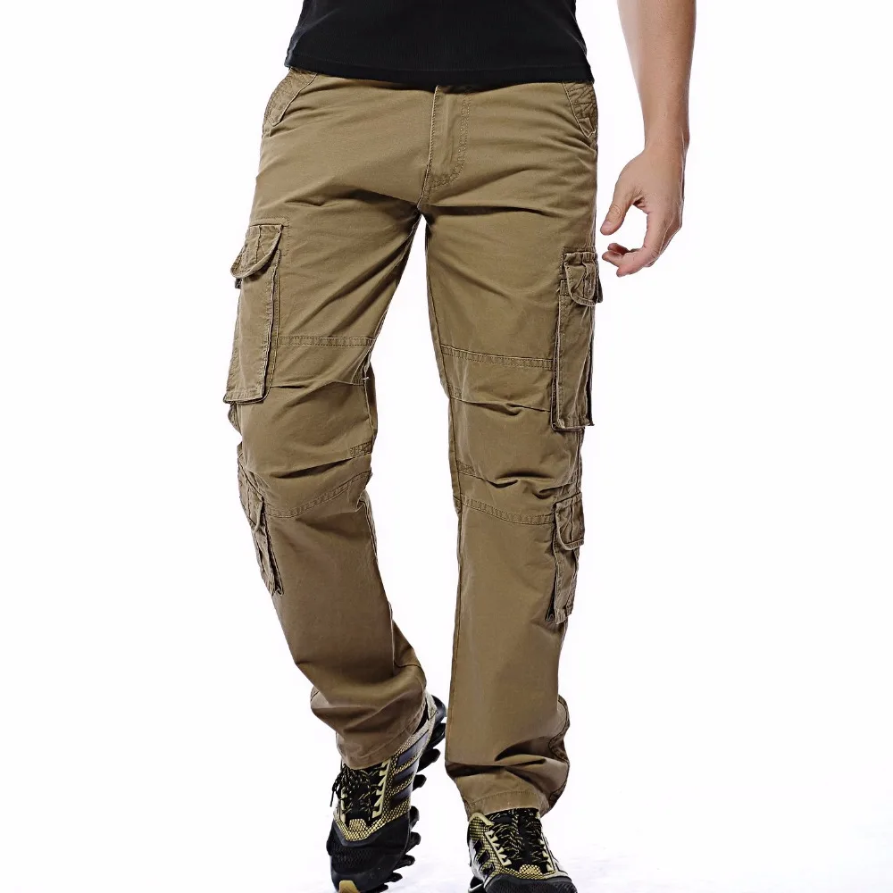 Top Trends: 2023 New Men Cargo Pants Mens Loose Army Tactical Pants Multi-pocket Trousers Pantalon Homme Big Size 46 Male Military Overalls Shoppable Styles