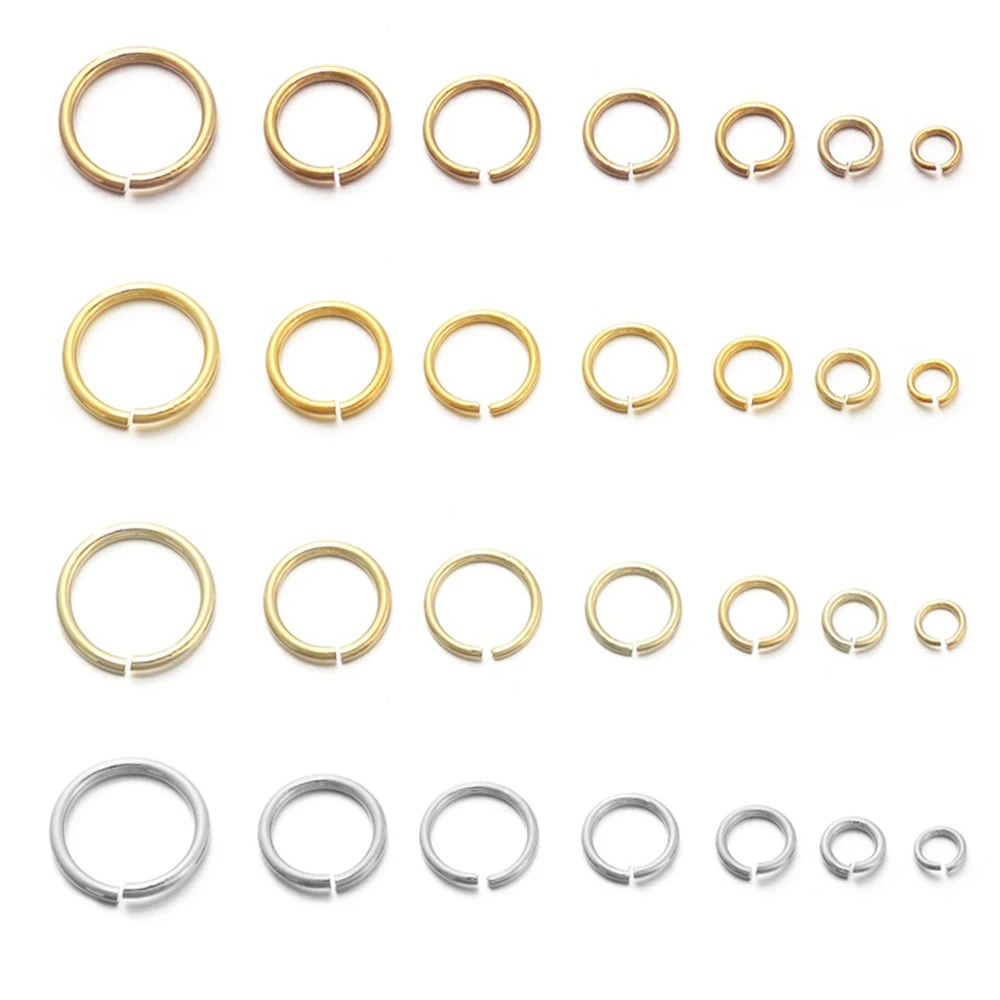 Top Trends: 50-200pcs / Lot 3-10mm Stainless Steel Gold Open Jump Rings Split Rings Connector For Jewelry Findings Making Accessories Supplies Shoppable Styles