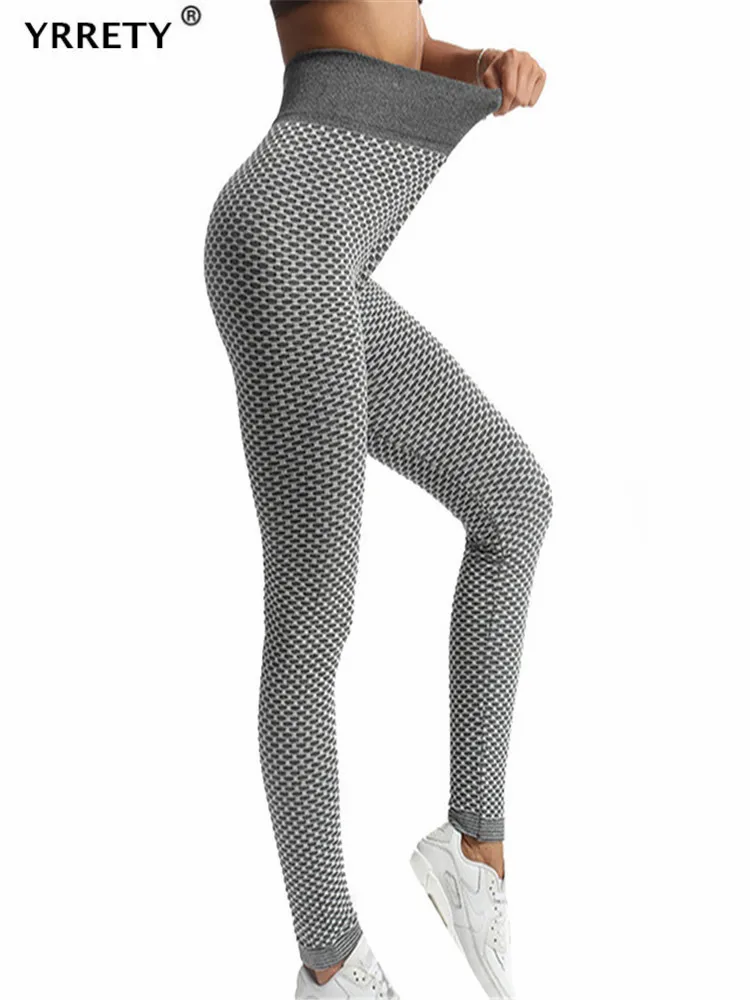 Top Trends: YRRETY Seamless Fitness Women Honeycomb Leggings Fashion Print High Waist Elastic Push Up Ankle Length Breathable Sports Pants Shoppable Styles