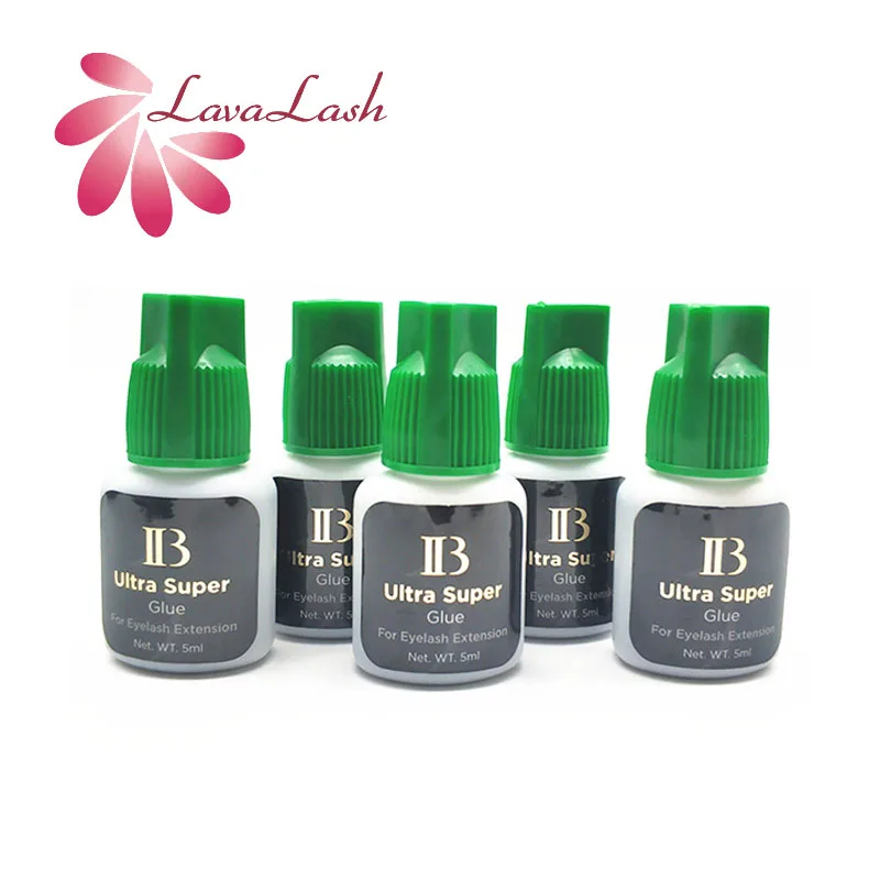 Top Trends: 5 Bottles Original I-Beauty IB Ultra Super Glue For Eyelash Extensions 5ml Korea IB Green Cap Lash Glue Makeup Tools Wholesale Shoppable Styles