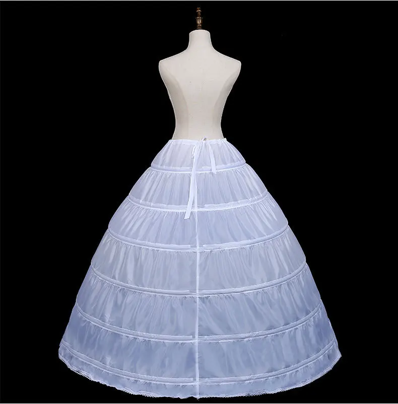 Top Trends: Fast Shipping Hot Sale 6 Hoops Crinoline Underskirt Or Petticoat For Wedding Dress Bridal Gown Plus Size 65cm-110cm Shoppable Styles - Image 4