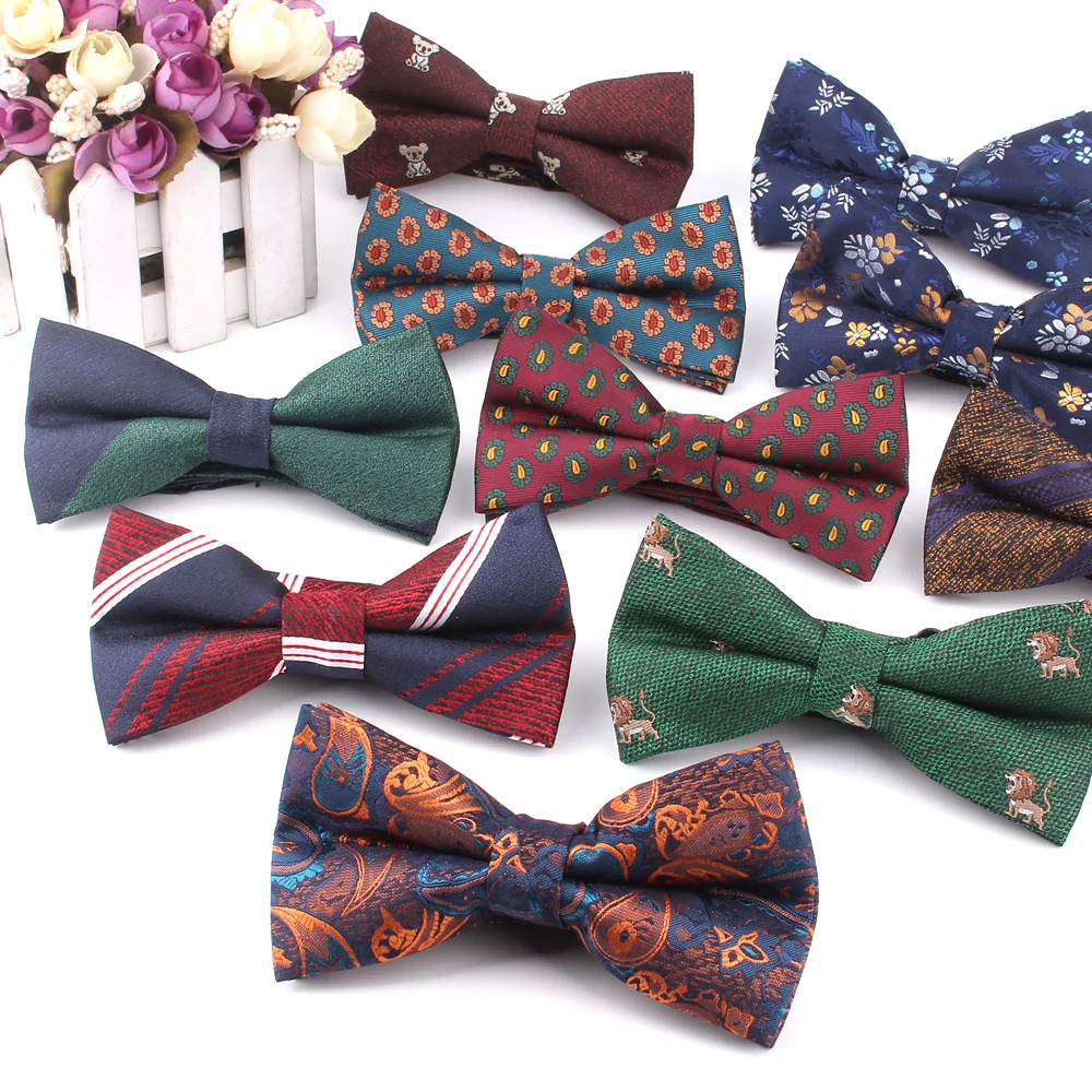 Top Trends: Cartoon Men Bow Tie Striped Bowtie For Men Adult Floral Bow Ties For Business Wedding Butterfly Suits Cravats Jacquard Bowties Shoppable Styles