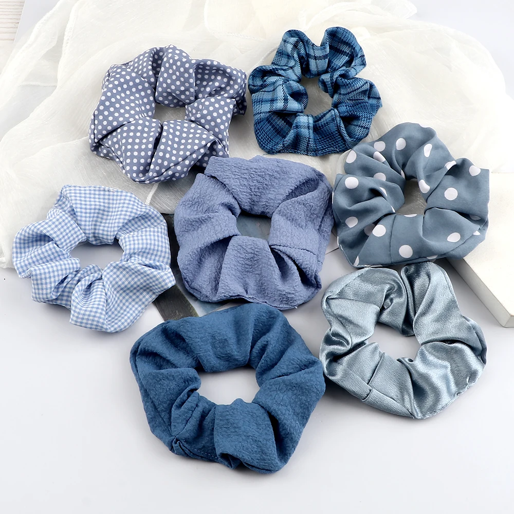 Top Trends: 3Pcs / Lot Korean Printing Large Hair Bands For Women Girl Elastic Hair Ring Fashion Scrunchies Dating Party Headdress Accessories Shoppable Styles