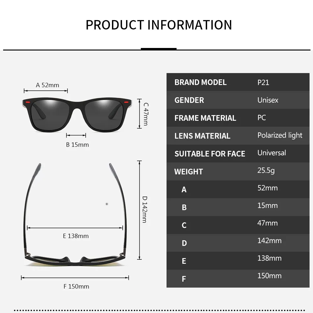 Top Trends: Classic Polarized Sunglasses Men Women Brand Design Driving Square Frame Sun Glasses Male Goggle UV400 Gafas De Sol Shoppable Styles - Image 5