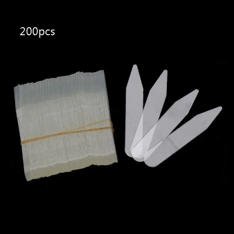 Top Trends: 200Pcs Plastic Collar Stiffeners Stays Bones Set For Dress Shirt Men's Gifts Clear Plastic Collar Stays 55 X 10 Mm Shoppable Styles