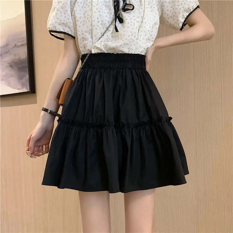 Top Trends: Harajuku White Mini Skirt Black Skirt Summer Women High Waist A-line Skirt Pleated Student Lady Cute Skirt Preppy Style ​wholesa Shoppable Styles