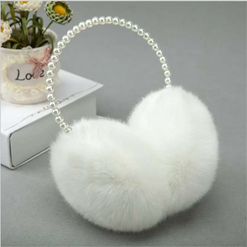 Top Trends: 1Pcs Pearl Earmuffs Cute Autumn And Winter To Keep Warm Comfortable Unisex Warmers Imitation Rabbit Plush Ear Muff Wholesale Shoppable Styles