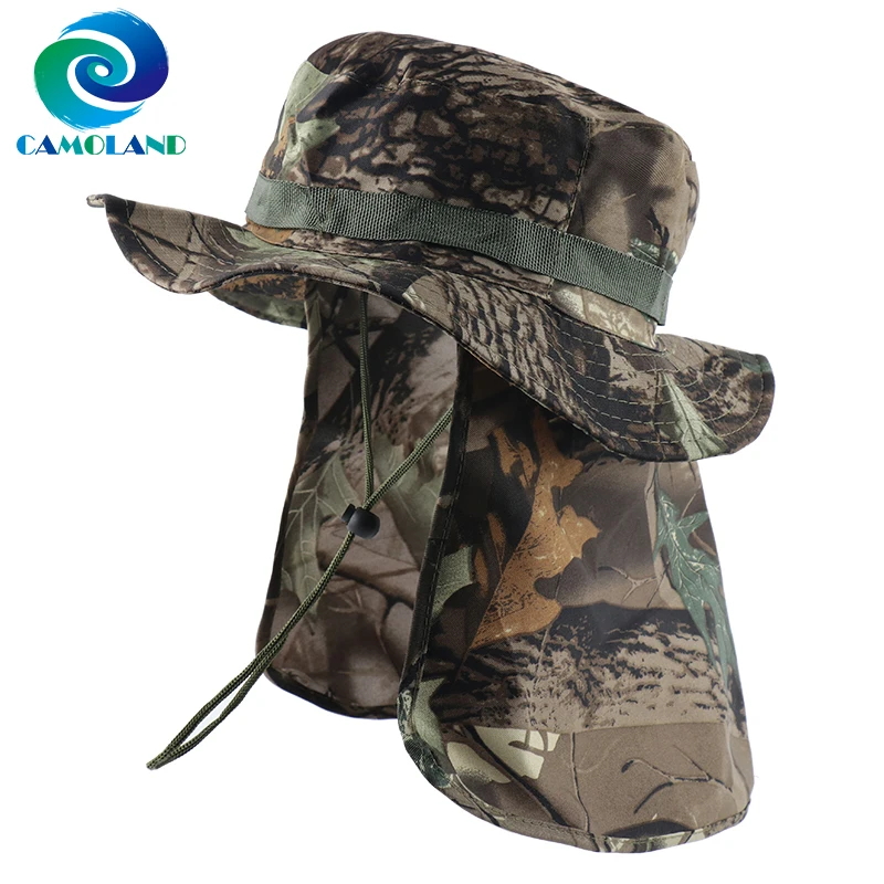 Top Trends: CAMOLAND Military Boonie Hats With Neck Flap Mens Women Camouflage Bucket Hat Outdoor Fishing Hiking UPF 50+ Sun Hats Shoppable Styles