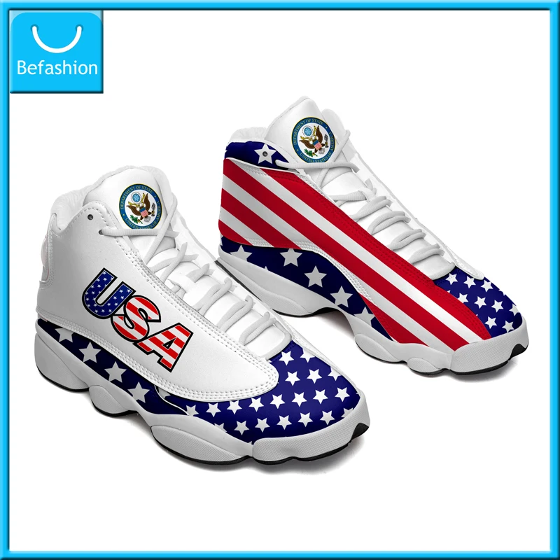 Top Trends: Dropshipping Print On Demand Custom Basketball Sneaker USA United States Flag Custom Print POD Shoes FedEX Shoppable Styles