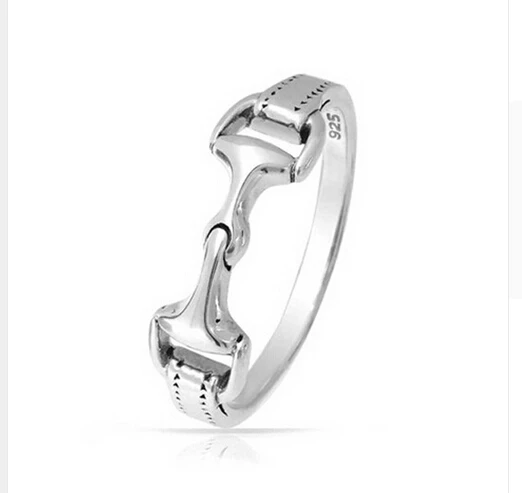 Top Trends: 100% 925 Sterling Silver Women Men Horse Bit Snaffle Bit Ring Shoppable Styles