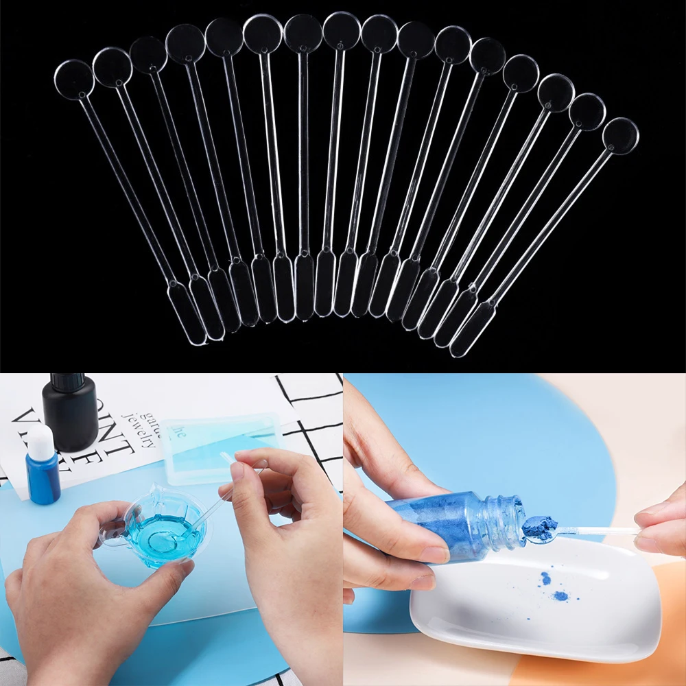 Top Trends: 10 / 20 / 50 / 100Pcs Dispensing Resin Silicone Mold Tool Stirring Stick Spoon Plastic Mix Stick Rod For DIY Crafts Epoxy Resin Tools Shoppable Styles