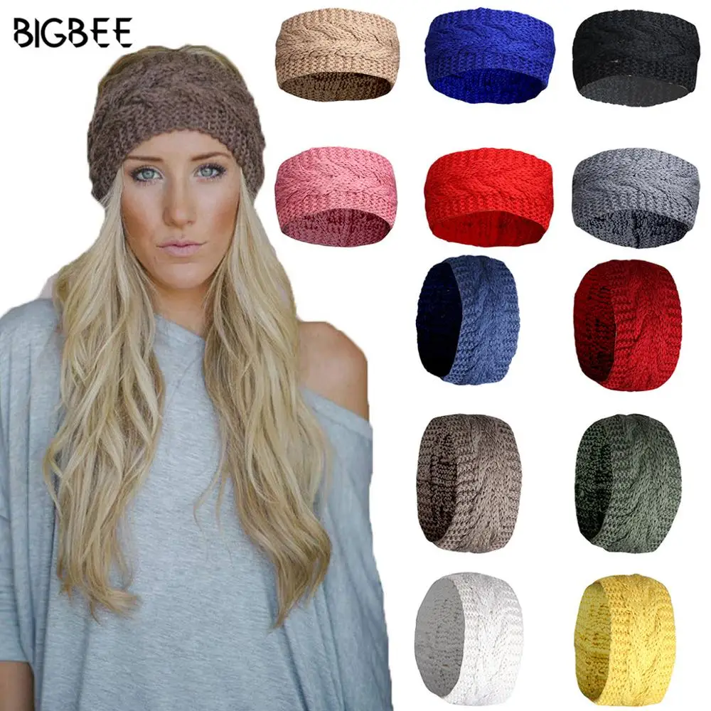 Top Trends: Europen Fine Winter Headbands For Women Bandana Headdress Fashion Hair Accessories Solid Color Knitting Wool Headband Headwear Shoppable Styles