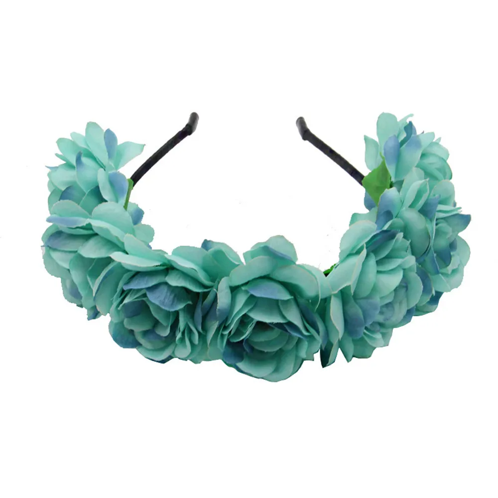 Top Trends: Women Bridal Girl Rose Flowers Head Hoop Crown Headband Wedding Headpiece Hair Band Accessories Artificial Wreaths Garland Shoppable Styles - Image 4