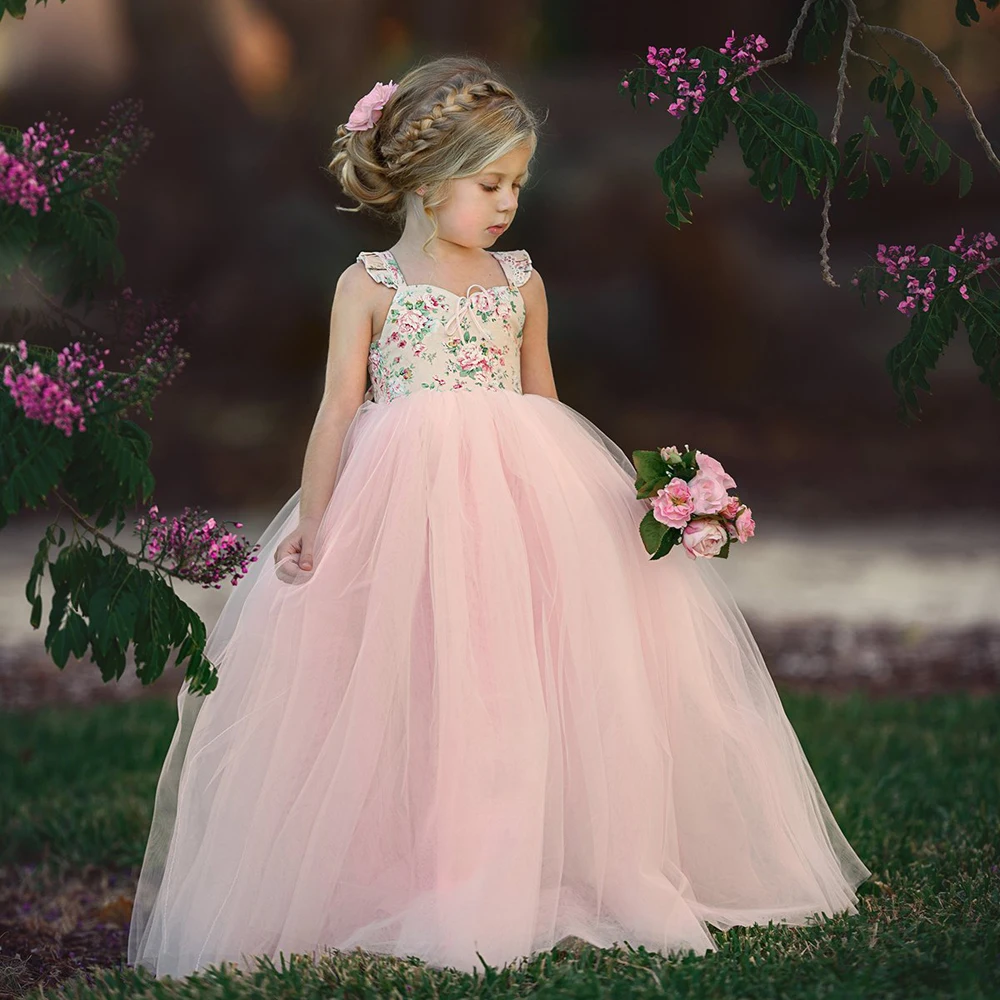 Top Trends: Baby Kids Girls Princess Dress Pageant Wedding Birthday Party Lace Long Dresses Summer Girl Party Dresses Girls Lace Dress Shoppable Styles