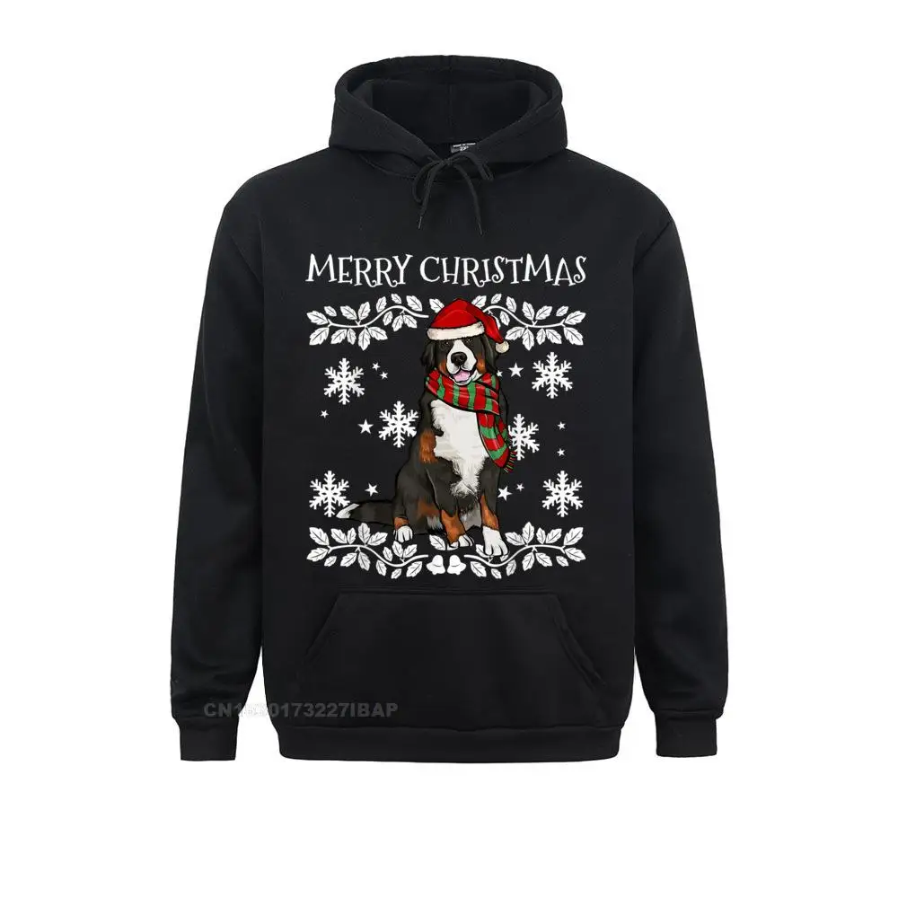 Top Trends: Merry Christmas Ornament Bernese Mountain Dog Xmas Santa Hooded Pullover Hoodies Fashion Camisa Women Customized Hoods Shoppable Styles