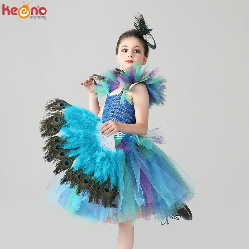 Top Trends: Girls Royal Peacock Tutu Costume Kids Peacock Princess Carnival Fancy Dress Ballerina Halloween Birthday Party Girl Tutu Dress Shoppable Styles