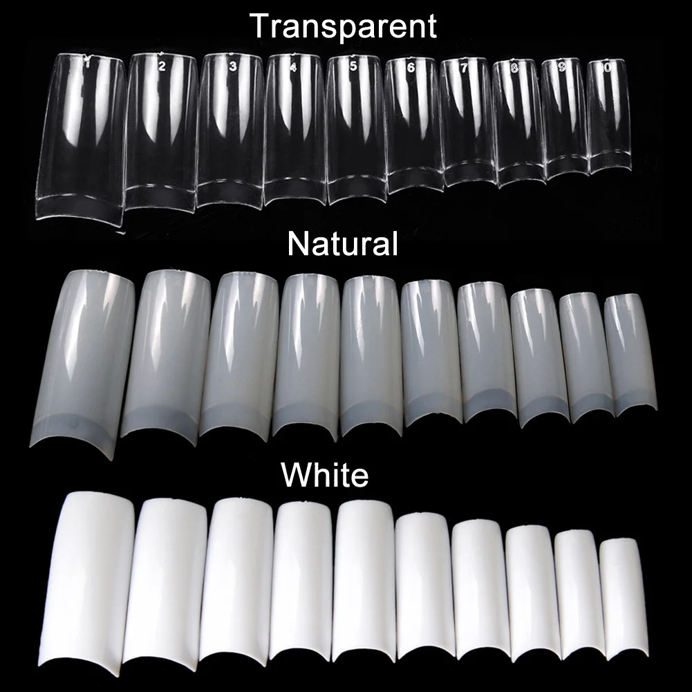 Top Trends: 100 / 500pcs Nails Half French False Nail Art Tips Acrylic UV Gel Manicure Tip Nail French Nail Piece Finished Uñas Postizas DIY Shoppable Styles