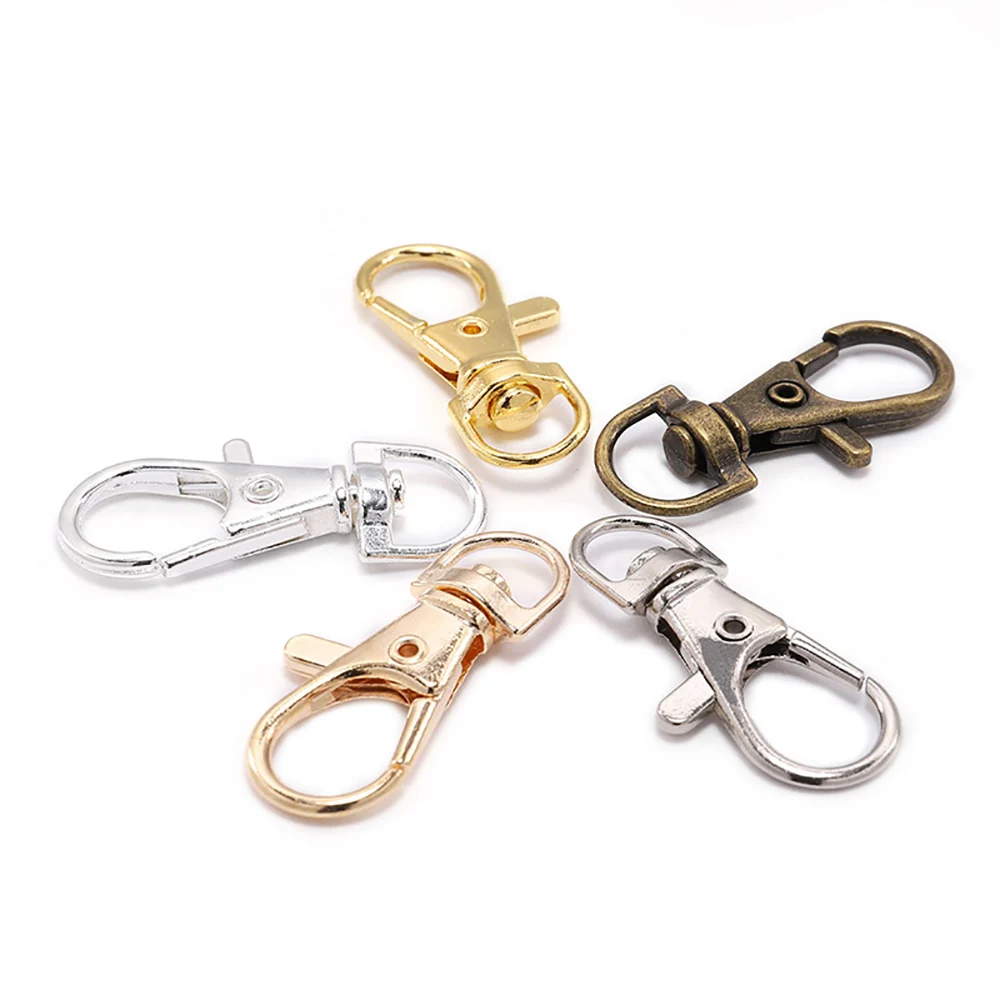 Top Trends: 10pcs / lot Split Key Ring Swivel Lobster Clasp Connector For Bag Belt Dog Chains DIY Jewelry Making Findings Shoppable Styles