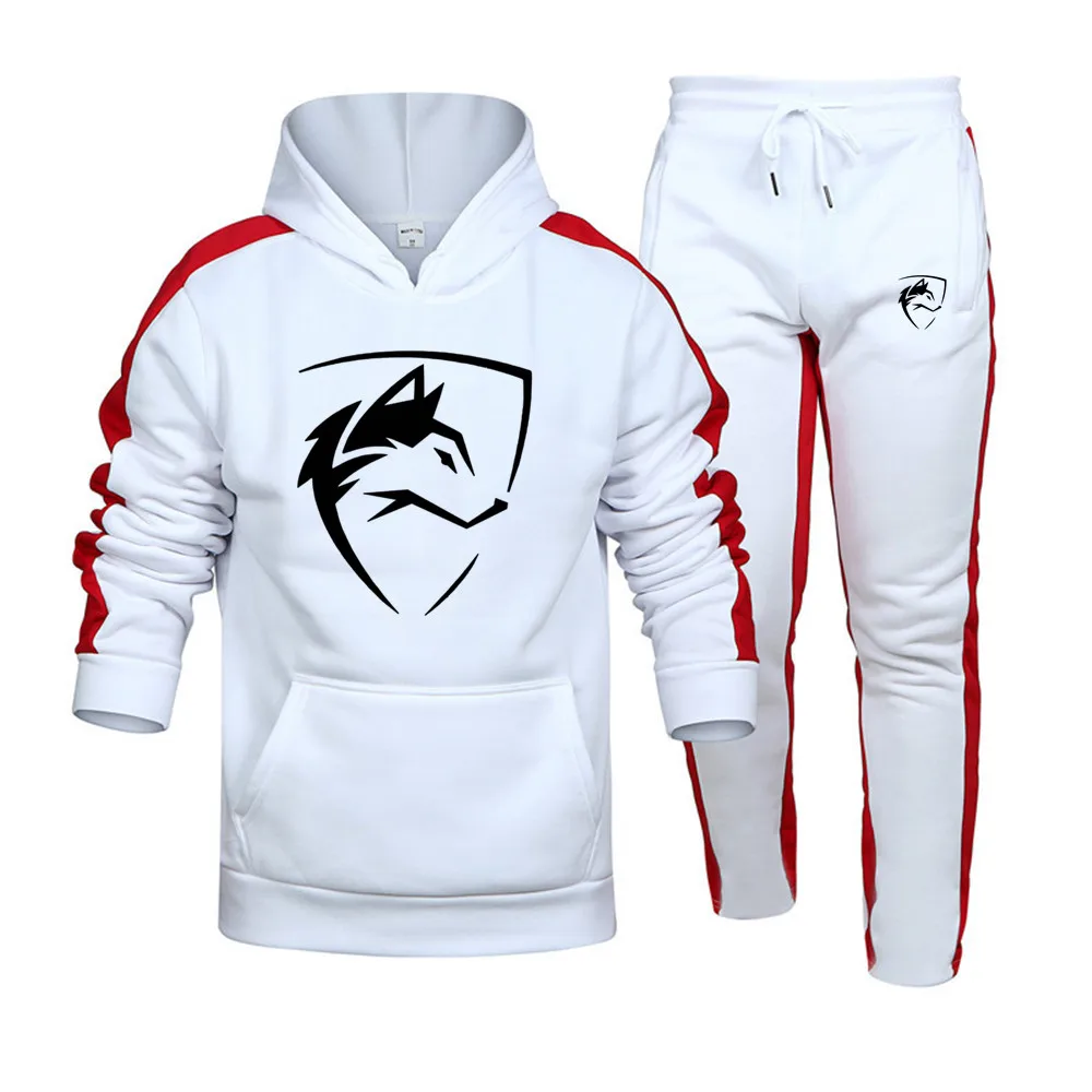 Top Trends: Hot Sale Men ALPHALETE Clothing Men Sets Printing Hoodie Set Fleece Zipper Hooded Sweatshirt + Trousers Casual Mens Tracksuits Shoppable Styles