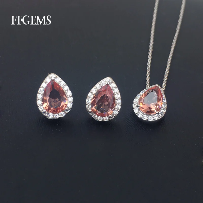 Top Trends: FFGems Zultanite Jewelry Sets 925 Sterling Silver Diaspore Stone Color Change For Women Lady Party Wedding Gift With Chain Shoppable Styles