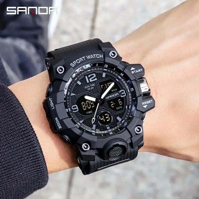 Top Trends: Men Sports Watches G Style Black Wrist Watch Sanda Led Digital 50M Waterproof Watch For S Shock Male Clock Relogio Masculino Shoppable Styles