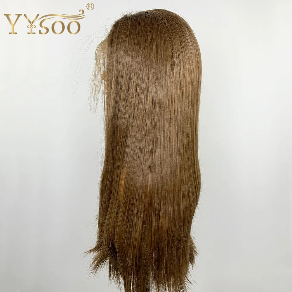 Top Trends: YYsoo Long Silky Straight Blonde Wig Synthetic Lace Front Wigs 13x4 For Women Futura Heat Resistant Hair Fiber Natural Hairline Shoppable Styles - Image 3