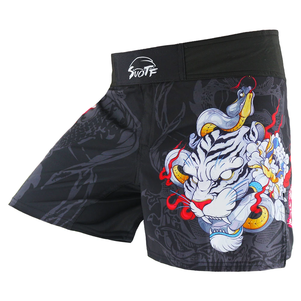 Top Trends: MMA Jujitsu Fight Fierce Fighting Men's Boxing Pants Kickboxing MMA Shorts Short Tiger Muay Thai Boxing Shorts Sanda Cheap Mma Shoppable Styles