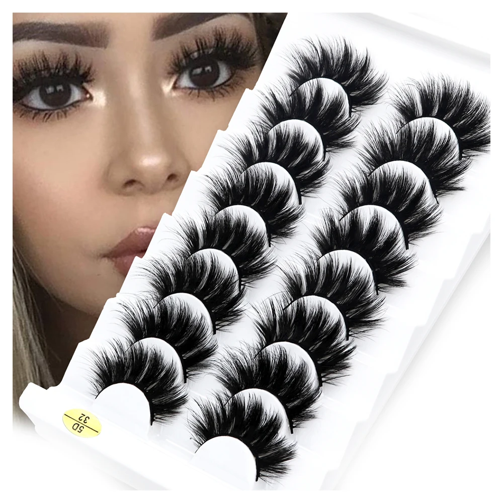 Top Trends: 5 / 7 / 8 Pairs 3D Mink Lashes , soft Fluffy Natural False Eyelashes，eyelash Extension, Makeup Tools Lashes Wholesale Free Shipping Shoppable Styles