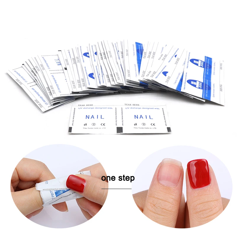 Top Trends: 100 Pcs / lot Gel Nail Remover Manicure Tools Wet Wipes Paper Pads Nail Polish Remover Wraps Foil Nail Art Cleaner One Step Remove Shoppable Styles