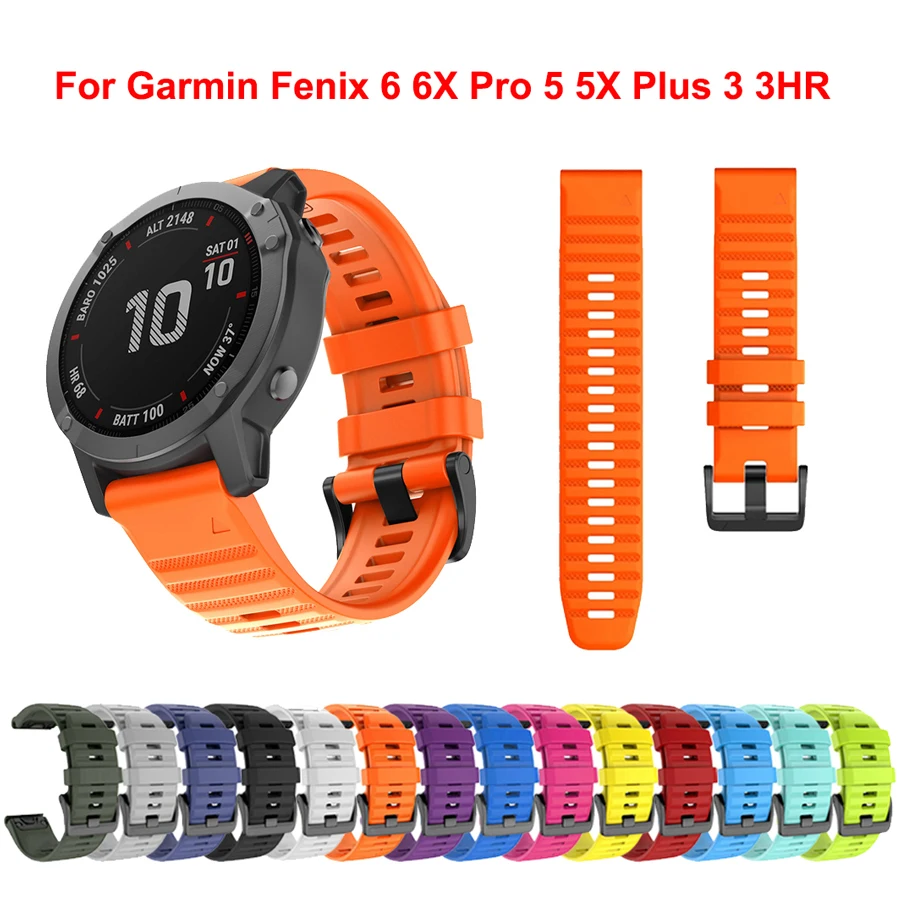 Top Trends: 26 22mm Sports Silicone Watch Band Strap For Garmin Fenix 6X 6 6S 7X 7 5X 5 5S Plus 3 3HR Easy Fit Quick Release Bracelet Correa Shoppable Styles