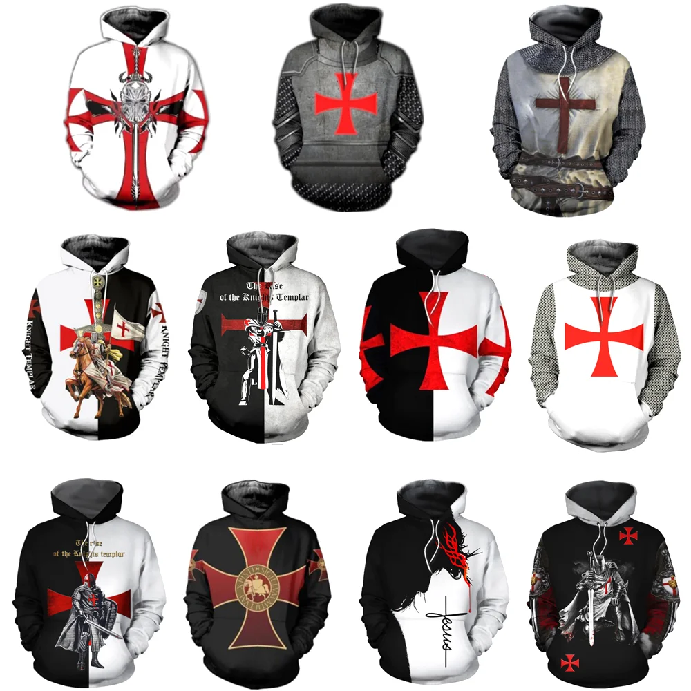 Top Trends: Knight Templar Cavalier Hoodie Sweatshirt 3D Printed Men Women Casual Hooded Sweatshirts Pullover HIP HOP Harajuku Streetwear Shoppable Styles