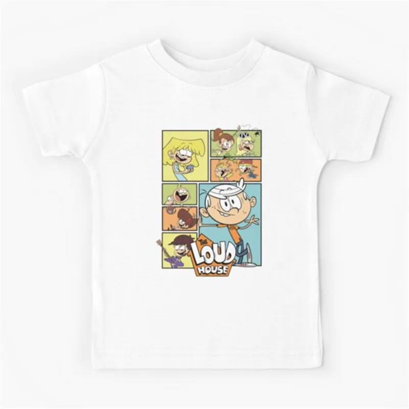 Top Trends: Loud House Print Children's T-shirt New Summer Fashion Kids T-shirt Cartoon Harajuku T-shirt Girl Boy Cute T Shirt Tops Tees Shoppable Styles