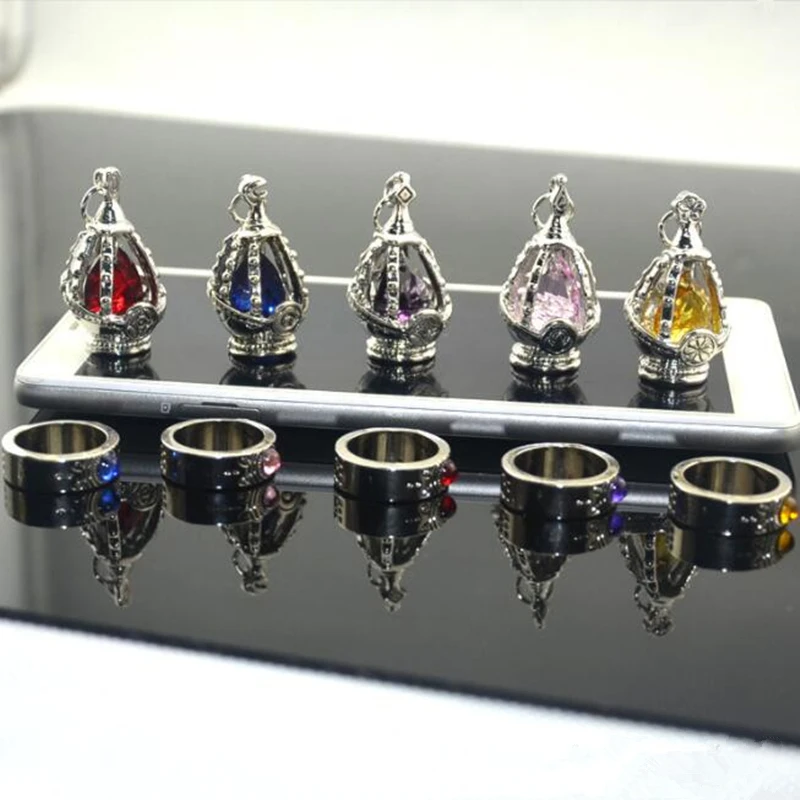 Top Trends: Anime Kaname Madoka Soul Gem Cosplay Soul Gem Necklace Pendant Ring Jewelry Set Gift Prop Shoppable Styles