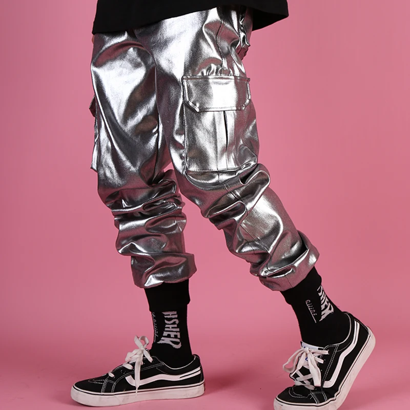 Top Trends: Nightclub Men Dance Costume DJ DS GoGo Silver Pants Hip Hop Outfit Rave Punk Trouser Bar Male Singers Stage Performing Clothes Shoppable Styles