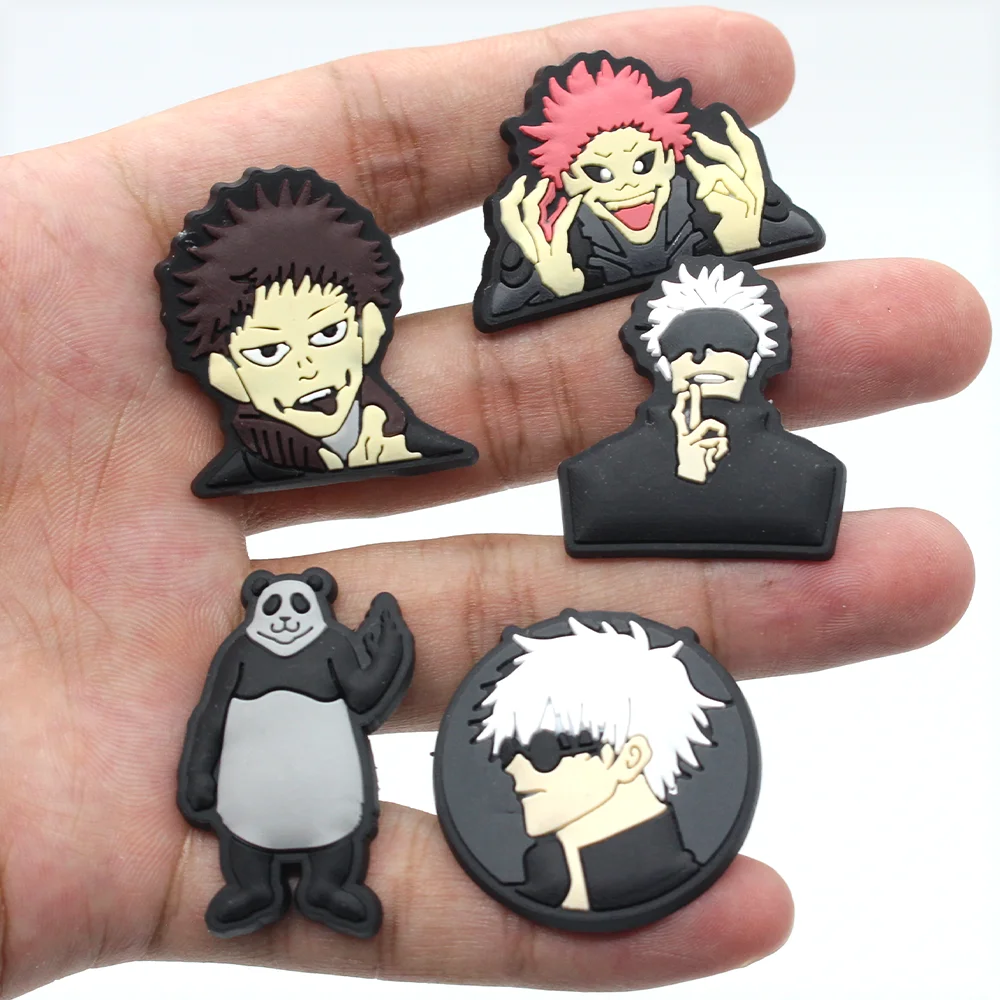 Top Trends: Hot 1pcs Anime Jujutsu Kaisen PVC Shoe Charms Cartoon Shoe Accessories Decorations Fit Clogs Buckle Kids X-mas Gifts Shoppable Styles