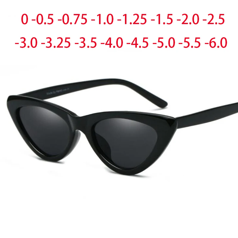 Top Trends: Women Retro Cat Eye Sunglasses Female Myopia Hip-hop Triangle Men Nearsighted Diopter 0 -1 -1.5 -2 -2.5 -3 -4 -5 -6 Shoppable Styles