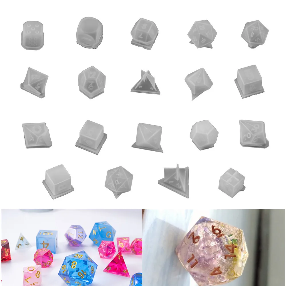 Top Trends: 19 Style Dice Shape Silicone Molds Cuboid Dice Moulds For Resin Decorative DIY Carfts UV Epoxy Resin Mold Jewelry Making Tools Shoppable Styles