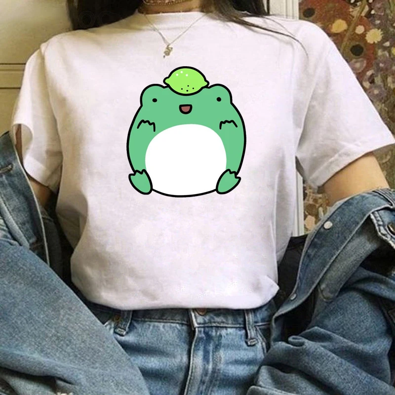 Top Trends: 2024 Summer T-shirt Skateboard Woman Frog T Shirt Harajuku Graphic Tee Y2k Top Aesthetic Clothes Vintage Fashion Shirt, Dropship Shoppable Styles - Image 5