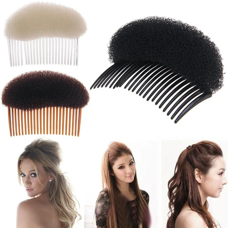 Top Trends: 1Pcs Women Forehead Hair Volume Fluffy Sponge Clip Hair Styling Clip Lady Hair Comb Makeup Comb Hairdressing Tool Accessories Shoppable Styles