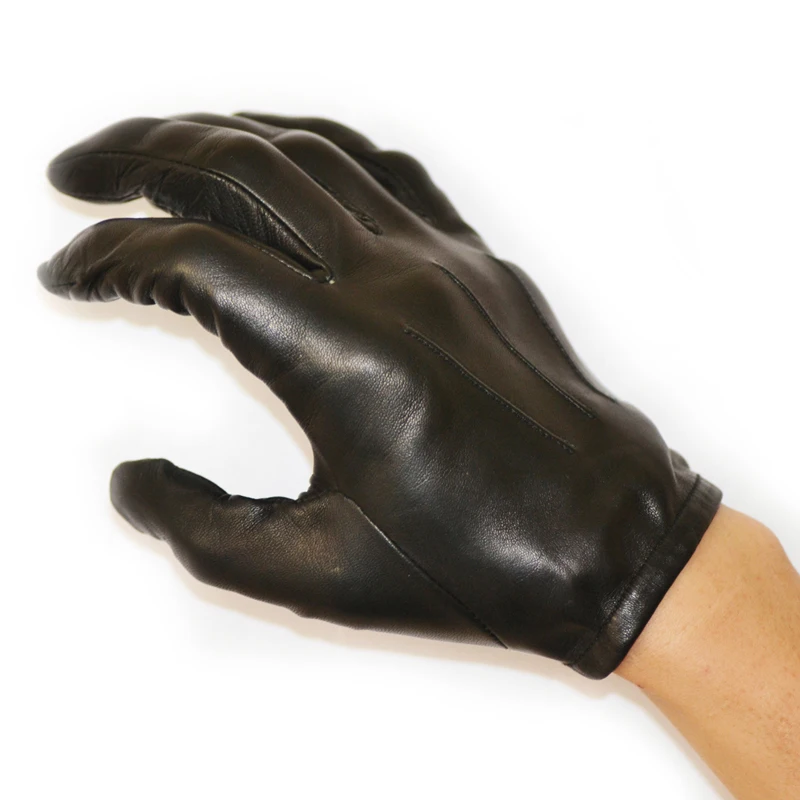 Top Trends: Kimobaa Man Ultrathin Unlined Whole Piece Of Italy Leather Short Gloves Black Shoppable Styles