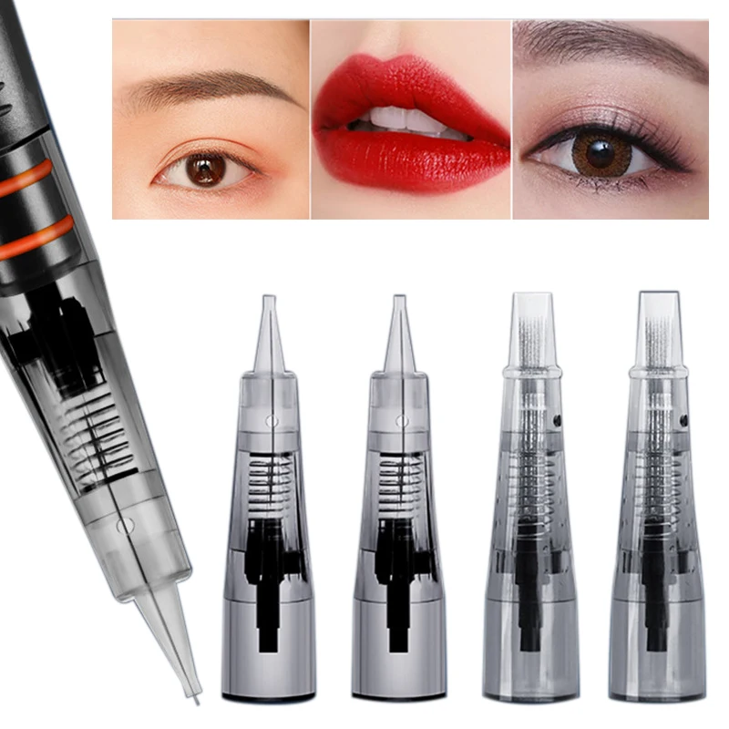 Top Trends: Tattoo Needles Cartridges Safety Professional Microblading Needles Eyebrow Lip Body Art Permanent Makeup Accessories Supplies Shoppable Styles