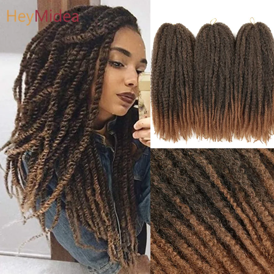 Top Trends: Marley Hair For Twists 18 Inch Long Afro Kinky Marley Braids Hair Kanekalon Synthetic Marley Braiding Hair Extensions Heymidea Shoppable Styles