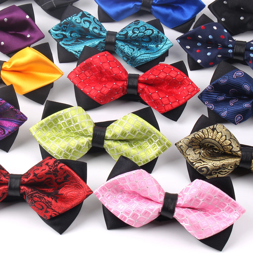 Top Trends: Pointed Bow Ties For Men Women Shirts Classic Men&#039;s Bow Tie Business Wedding Bowknot Adult Solid Bowties Butterfly Suits Tie Shoppable Styles