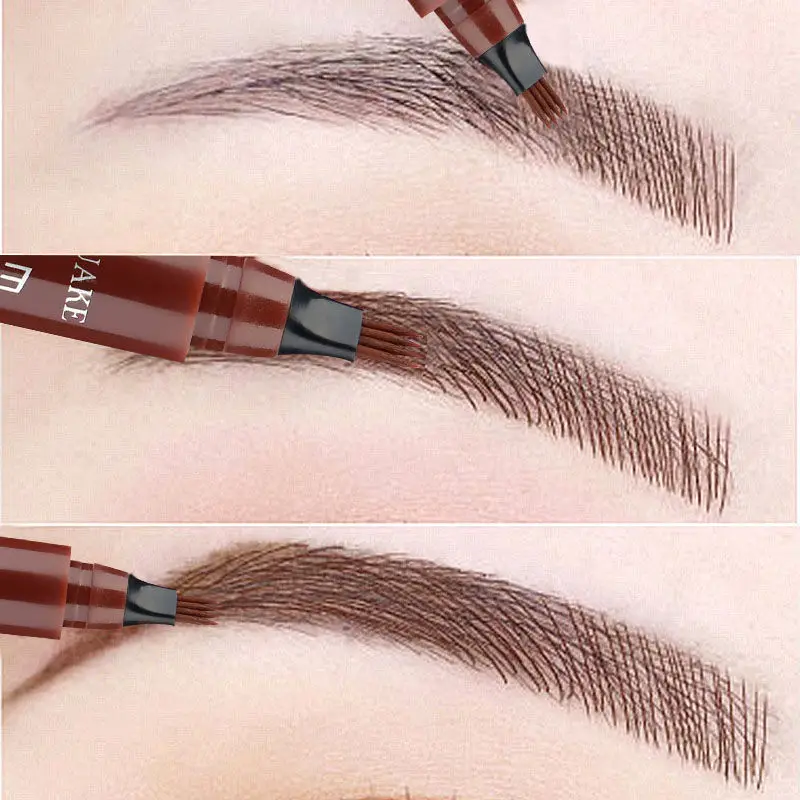 Top Trends: Four-Headed Eyebrow Pencil Waterproof Sweat-Proof Non-Fading Black Brown Liquid Eyebrow Pencil 4-Fork Eyebrow Pencil Shoppable Styles